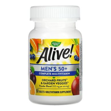 Nature's Way, Alive! полноценный поливитаминный комплекс для мужчин старше 50 лет, 50 таблеток (NWY-13661), фото