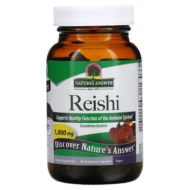 Nature's Answer, Рейші, 500 мг, 60 вегетаріанських капсул (NTA-16425), фото