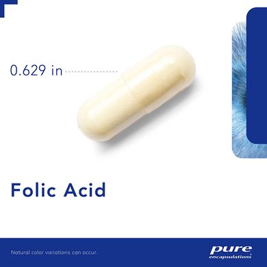 Pure Encapsulations, Фолиевая кислота, Folic Acid, 60 капсул (PE-00111), фото