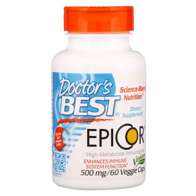 Doctor's Best, Epicor, 500 мг, 60 капсул в рослинній оболонці (DRB-00177), фото