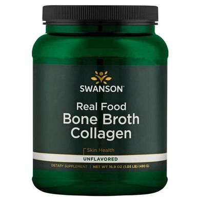 Коллаген из костного бульона, Real Food Bone Broth Collagen, Swanson, без вкуса, 480 г (SWV-21063), фото