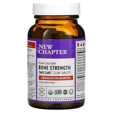 New Chapter, Bone Strength Take Care, добавка для укрепления костей, 120 маленьких растительных таблеток (NCR-00408), фото