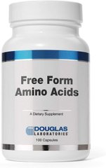 Смесь аминокислот для поддержки здоровья, Free Form Amino Capsules, Douglas Laboratories, 100 капсул (DOU-82005), фото