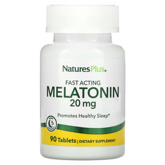 NaturesPlus, Мелатонін швидкої дії, 20 мг, 90 таблеток (NAP-47628), фото