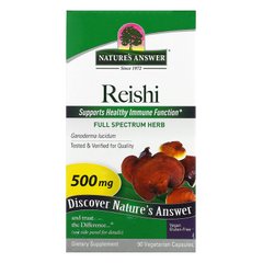 Nature's Answer, Рейші, 500 мг, 90 вегетаріанських капсул (NTA-16322), фото