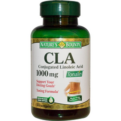 Nature's Bounty, CLA, Conjugated Linoleic Acid, 1000 mg, 50 Softgels (NRT-05163), фото