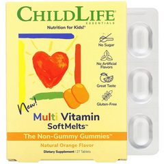 ChildLife, Multi Vitamin SoftMelts зі смаком натурального апельсина, 27 таблеток (CDL-10850), фото