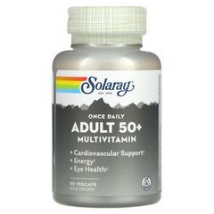 Solaray, Once Daily, мультивитамины для взрослых старше 50 лет, 90 растительных капсул (SOR-98679), фото