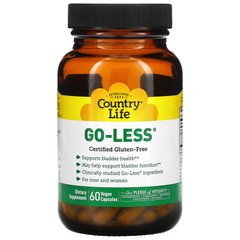 Country Life, Go Less, для мужчин и женщин, поддерживает здоровье мочевого пузыря, 60 вегетарианских капсул (CLF-04918), фото