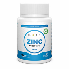 Biotus, Цинк пиколинат, Zinc Picolinate, 22 мг, 60 капсул (BIO-530494), фото