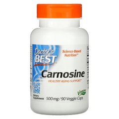 Doctor's Best, карнозин, 500 мг, 90 вегетаріанських капсул (DRB-00359), фото