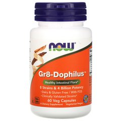 Now Foods, Gr8-Dophilus, 60 вегетаріанських капсул (NOW-02912), фото