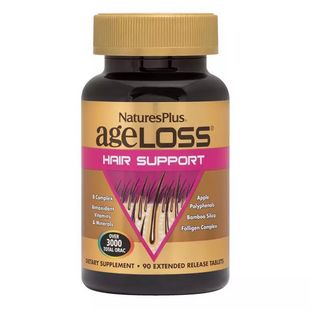 Nature's Plus, Комплекс для волос AgeLoss, Hair Support, 90 таблеток (NAP-08015), фото