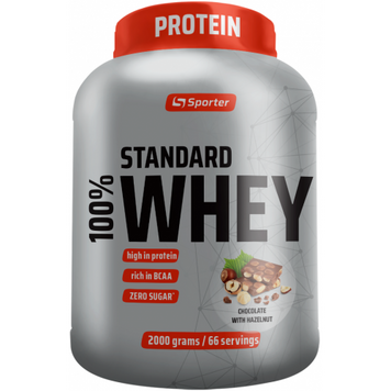 Sporter, 100% Standart Whey, шоколад с фундуком, 2000 г (SPO-72431), фото