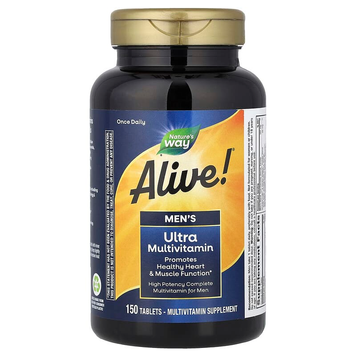 Ультрамультивітаміни для чоловіків Nature&rsquo;s Way Alive! Men&rsquo;s Ultra Multivitamin - 150 таблеток, фото