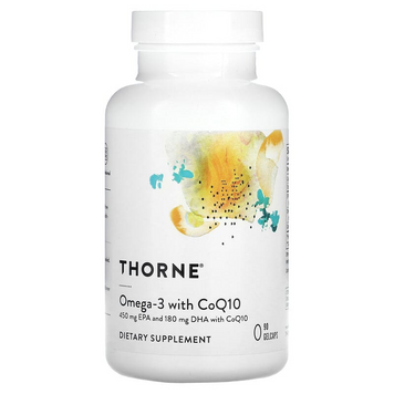 Омега-3 и Коэнзим Q10 Thorne Omega-3 w/CoQ10 - 90 капсул, фото