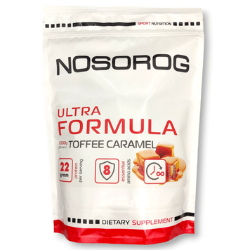Багатокомпонентний протеїн Nosorog Ultra Formula | тофі + карамель - 1000 г, фото
