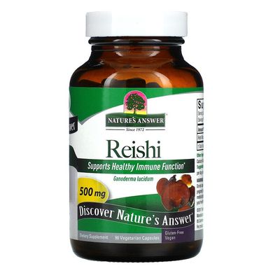 Nature's Answer, Рейши, 500 мг, 90 вегетарианских капсул (NTA-16322), фото