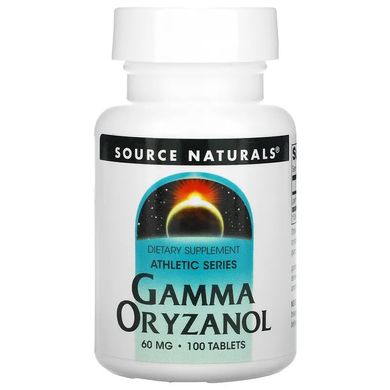 Source Naturals, Athletic Series, гамма-оризанол, 60 мг, 100 таблеток (SNS-00684), фото