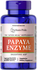 Папаин, Papaya Enzyme, Puritan's Pride, ягоды, 250 жевательных таблеток (PTP-11133), фото