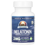 Мелатонін із повільним вивільненням 2 мг Source Naturals Sleep Science&reg; - 60 таблеток, фото