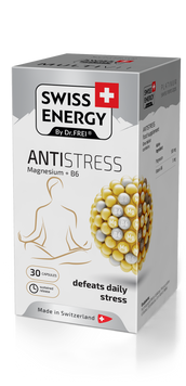 Swiss Energy, ANTISTRESS Magnesium+B6, Анти-стрес, магній та вітамін В6, 30 капсул (SNS-02622), фото