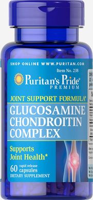 Глюкозамін хондроїтин, Glucosamine Chondroitin Complex, Puritan's Pride, 60 капсул (PTP-10238), фото