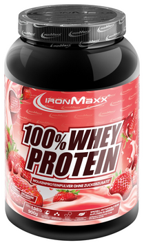 IronMaxx, 100% Whey Protein, клубника, 900 г (815132), фото