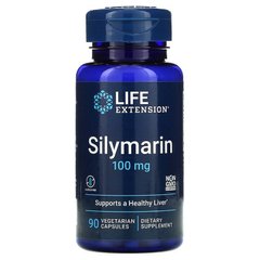 Life Extension, Силимарин, 100 мг, 90 вегетарианских капсул (LEX-18849), фото