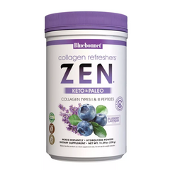 Колаген, спокій і гармонія, смак чорниці і лаванди, Collagen Refreshers ZEN Type I & III, Bluebonnet Nutrition, порошок 320 гр (BLB-01762), фото