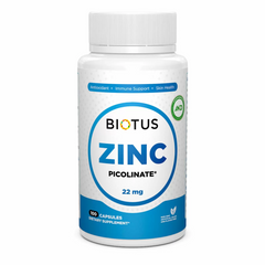 Biotus, Цинк пиколинат, Zinc Picolinate, 22 мг, 100 капсул (BIO-530487), фото