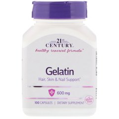 Гідролізат желатину, 21st Century Health Care, 600 мг, 100 таблеток (CEN-22663), фото