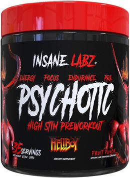 Insane Labz, Psychotic Hellboy, 35 порцій, Fruit Punch, 247 г (INL-22883), фото