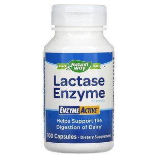 Лактаза (Lactase Formula EnzymeActive), Nature's Way, 100 капсул, (NWY-47110), фото