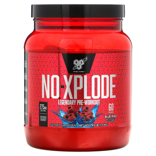 BSN, N.O.-Xplode, Legendary Pre-Workout, зі смаком блакитної малини, 1100 г (BSN-00154), фото