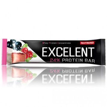 Nutrend, Батончик EXCELENT PROTEIN BAR, чорна смородина + журавлина, 85 г - 1/18 (NUT-17440), фото