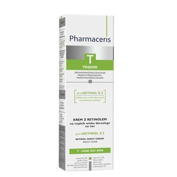 Крем для обличчя Pharmaceris T Pure Retinol 0,3 нічний з ретинолом від акне - 40 мл, фото