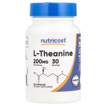 L-теанин 200 мг Nutricost - 30 капсул, фото