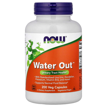 Водний баланс NOW Foods Water Out - 200 рослинних капсул, фото