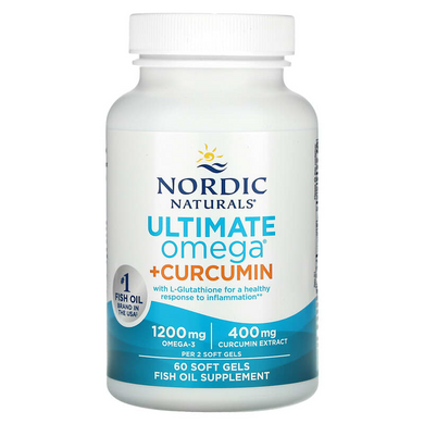 Nordic Naturals, Omega Curcumin, 1250 мг, 60 капсул (NOR-01875), фото
