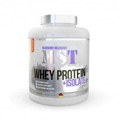 MST Nutrition, Протеїн ізолят, Whey Protein + Isolate Bluebery MilkShake, смак чорничний молочний коктейль, 2100 г (MST-24475), фото