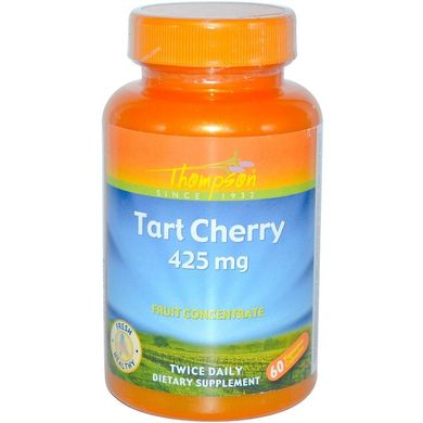 Экстракт дикой вишни (Tart Cherry), Thompson, 425 мг, 60 капсул (THO-67665), фото