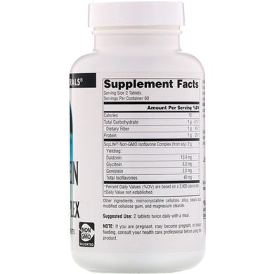 Геністеїн соєвий комплекс 1000 мг, Source Naturals, 120 таблеток (SNS-00050), фото