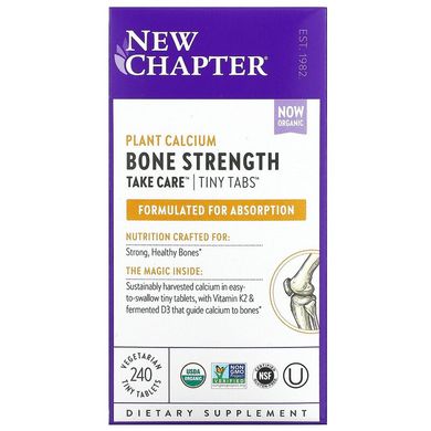 New Chapter, Bone Strength Take Care, добавка для зміцнення кісток, 240 маленьких рослинних пігулок (NCR-00413), фото