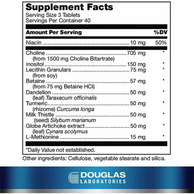 Поддержка печени, липотропные питательные вещества + травы, Livdetox, Douglas Laboratories, 120 таблеток (DOU-76001), фото