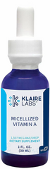 Вітамін А, Micellized Vitamin A, Klaire Labs, 30 мл (KLL-06001), фото