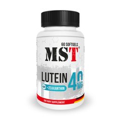 MST Nutrition, Лютеин + зеаксантин, 40 мг, 60 капсул (MST-16278), фото