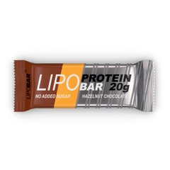 LipoBar, Безлактозний протеїновий батончик, без цукру, шоколад - горіх, 50 г - 1/20 (LIP-196810), фото