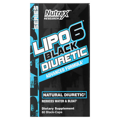 Nutrex Research, LIPO-6 Black Diuretic, мочегонное средство, 80 черных капсул (NRX-00782), фото
