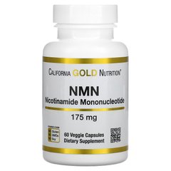California Gold Nutrition, NMN (никотинамид мононуклеотид), 175 мг, 60 растительных капсул (CGN-01920), фото